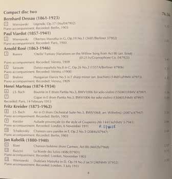 2CD Pablo De Sarasate: The Great Violinists: Recordings From 1900 - 1913