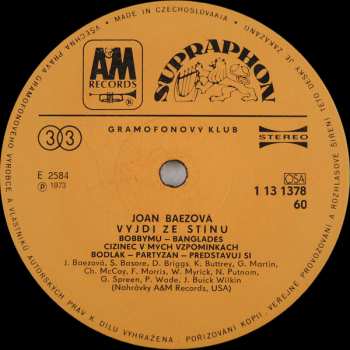 LP Joan Baez: Vyjdi Ze Stínu