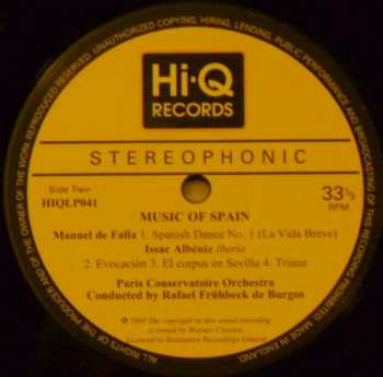 LP Manuel de Falla: Music Of Spain