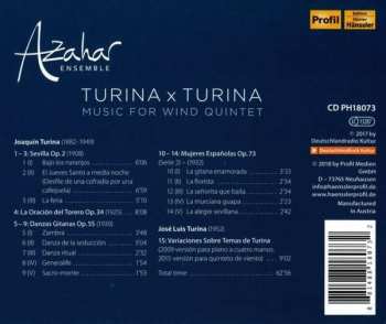 CD Joaquin Turina: Turina x Turina. Music For Wind Quintet