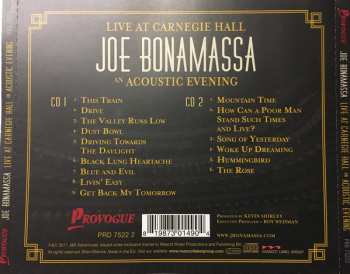 2CD Joe Bonamassa: Live At Carnegie Hall – An Acoustic Evening