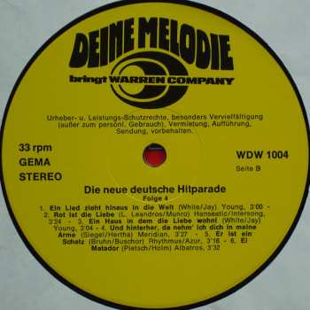 LP Joe Campmann: Die Neue Deutsche Hitparade Folge 4