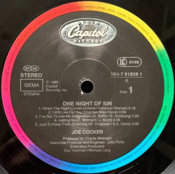 LP Joe Cocker: One Night Of Sin