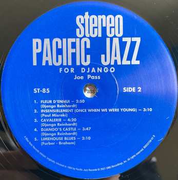 LP Joe Pass: For Django