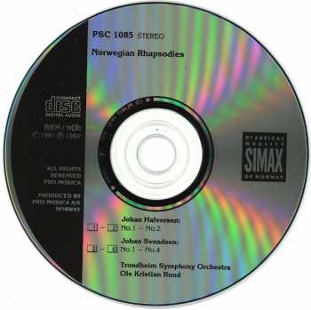 CD Johan Svendsen: Norwegian Rhapsodies