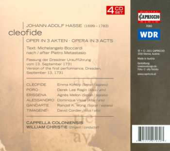 4CD/Caja William Christie: Cleofide