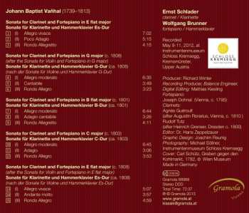 CD Johann Baptist Vanhal: Sonaten Für Klarinette Und Hammerklavier