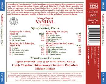 CD Johann Baptist Vanhal: Symphonies, Vol. 5