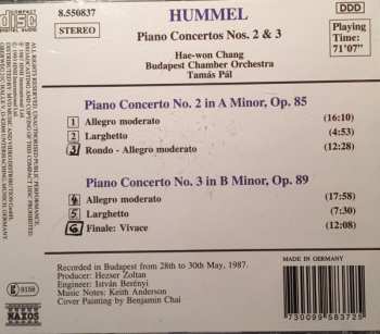 CD Johann Nepomuk Hummel: Piano Concertos No. 2, Op. 85 / No. 3, Op. 89