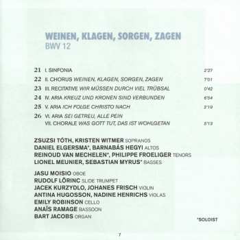 CD Johann Sebastian Bach: Actus Tragicus (Bach Cantatas BWV 106, 150, 131, 12)