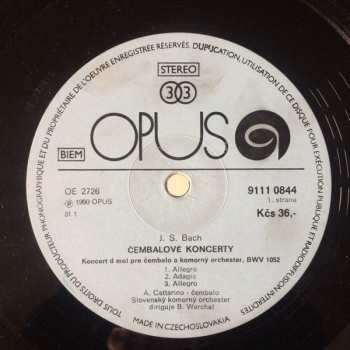 LP Johann Sebastian Bach: Cembalo Concertos