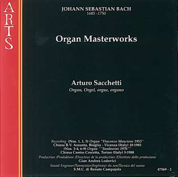 CD Johann Sebastian Bach: Organ Masterworks