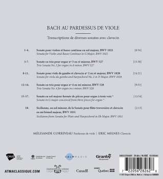 CD Johann Sebastian Bach: Au Pardessus De Viole