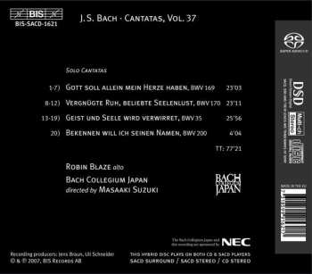 SACD Johann Sebastian Bach: Cantatas 37: ►35 ►169 ►170 ►200 (Vergnügte Ruh, Beliebte Seelenlust)
