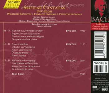 CD Johann Sebastian Bach: Secular Cantatas BWV 202-204