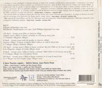 CD Johann Sebastian Bach: Sonates En Trio – A Deux Fleustes Esgales