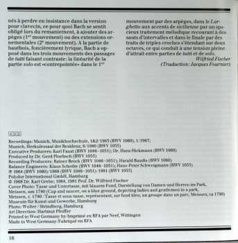 2CD Johann Sebastian Bach: Brandenburg Concertos / Concertos BWV 1055 & 1060