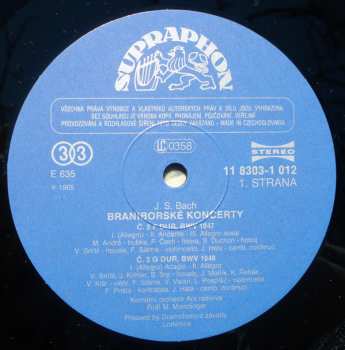 2LP Johann Sebastian Bach: Braniborské Koncerty