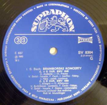 2LP/Caja Johann Sebastian Bach: Braniborské Koncerty