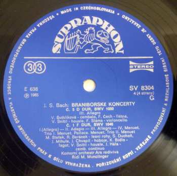 2LP/Caja Johann Sebastian Bach: Braniborské Koncerty