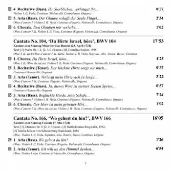 CD Johann Sebastian Bach: Cantatas 19 : BWV 86 Wahrlich, Wahrlich, Ich Sage Euch - BWV 37 Wer Da Gläubet Und Getauft Wird - BWV 104 Du Hirte Israel, Höre - BWV 166 Wo Gehest Du Hin ?