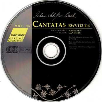 CD Johann Sebastian Bach: Cantatas BWV 112-114