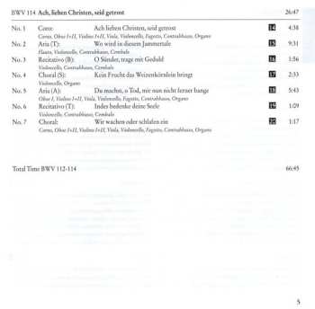 CD Johann Sebastian Bach: Cantatas BWV 112-114