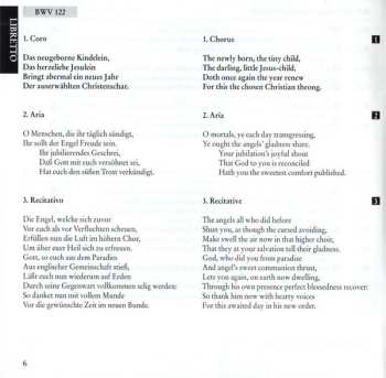 CD Johann Sebastian Bach: Cantatas BWV 122-125