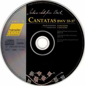 CD Johann Sebastian Bach: Cantatas BWV 35-37