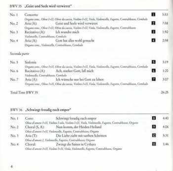 CD Johann Sebastian Bach: Cantatas BWV 35-37