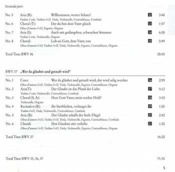 CD Johann Sebastian Bach: Cantatas BWV 35-37