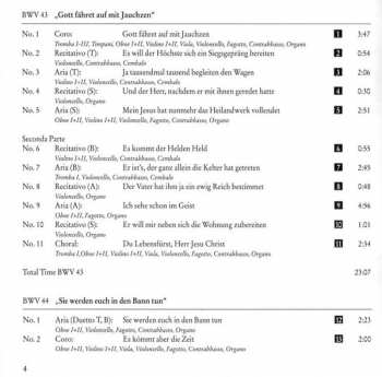 CD Johann Sebastian Bach: Cantatas BWV 43-45