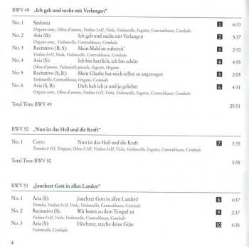 CD Johann Sebastian Bach: Cantatas BWV 49-52