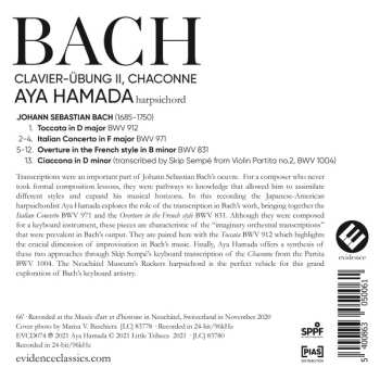 CD Johann Sebastian Bach: Clavier-Übung II / Chaconne