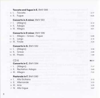 15CD/Caja Johann Sebastian Bach: Complete Works For Organ
