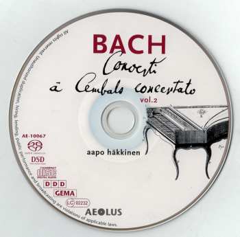 SACD Johann Sebastian Bach: Concerti À Cembalo Concertato Vol. 2