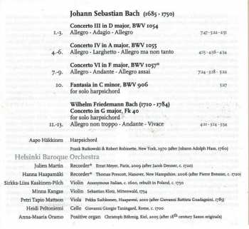 SACD Johann Sebastian Bach: Concerti À Cembalo Concertato Vol. 2