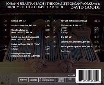 CD Johann Sebastian Bach: The Complete Organ Works, Vol. 10