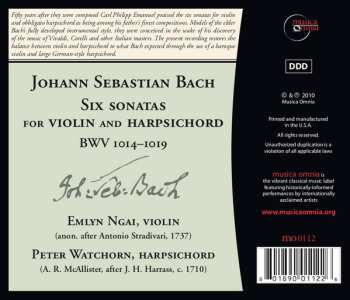 2CD Johann Sebastian Bach: Six Sonatas For Violin And Harpsichord BWV 1014-1019