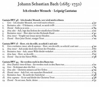 CD Johann Sebastian Bach: Ich Elender Mensch - Leipzig Cantatas