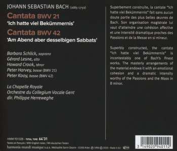 CD Johann Sebastian Bach: Ich Hatte Viel Bekümmernis - Cantatas BWV 21, 42