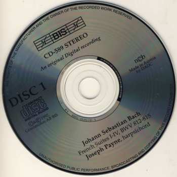 2CD Johann Sebastian Bach: The Six French Suites, BWV 812-817 / Fifteen Inventions, BWV 772-786 / Six Little Preludes, BWV 933-938