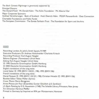 CD Johann Sebastian Bach: Cantatas: Actus Tragicus BWV 106 • O Jesu Christ, Mein's Lebens Licht BWV 118/231 • Lass, Fürstin, Lass BWV 198