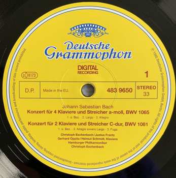 LP Johann Sebastian Bach: Klavierkonzerte = Piano Concertos = Concertos Pour Piano BWV 1060 • 1061 • 1063 • 1065