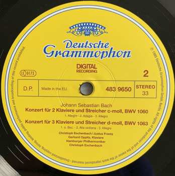 LP Johann Sebastian Bach: Klavierkonzerte = Piano Concertos = Concertos Pour Piano BWV 1060 • 1061 • 1063 • 1065