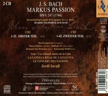 2SACD Johann Sebastian Bach: Markus Passion BWV 247 (1744)