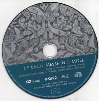 2CD Johann Sebastian Bach: Messe In H-Moll / Mass In B Minor - BWV 232