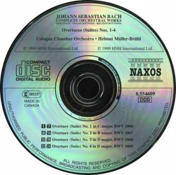 CD Johann Sebastian Bach: Overtures (Suites) Nos. 1-4