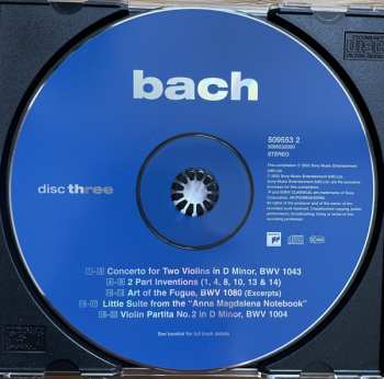 3CD Johann Sebastian Bach: Passion, Suite, Toccata, Magnificat, Brandenburg, Goldberg, Concerto, Fugue, Invention, Partita