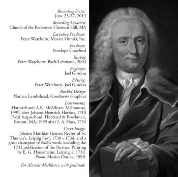 3CD Johann Sebastian Bach: Clavier-Übung I Six Partitas, BWV 825-830